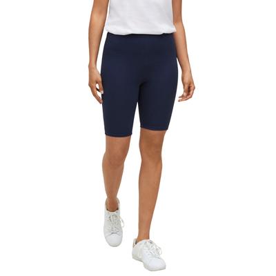Plus Size Women's Stretch Knit Bike Shorts by ellos in Navy (Size 10/12)