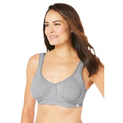 Plus Size Women's Outer Wire Bra by Comfort Choice in Heather Grey (Size 40 C)
