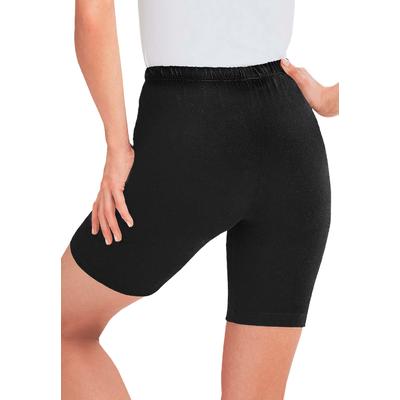 Plus Size Women's Stretch Cotton Bike Short by Woman Within in Black (Size M)