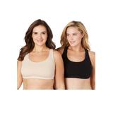 Plus Size Women's Sports Bra 2 Pack by Comfort Choice in Basic Pack (Size M)