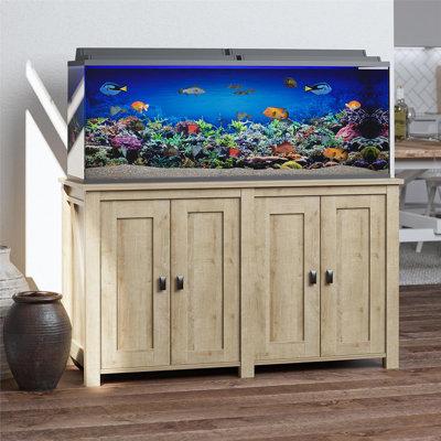 Archie & Oscar™ Aadvik 55 Gallon Aquarium or Terrarium Stand Wood (best for furniture style stands) in Brown | Wayfair