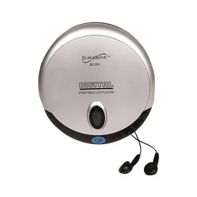Supersonic Silver Personal CD Player