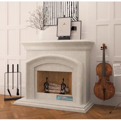 Los Angeles Cast Stone Vira Fireplace Surround, Solid Wood in Brown | 56 H x 72 W x 24 D in | Wayfair LACS-FM-VIRA-10