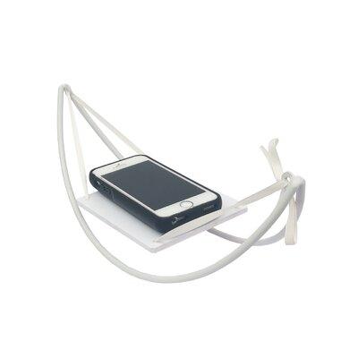 FixtureDisplays Cellphone Hammock Storage Holder Suspender Moon Shaped, Steel in White | 4.33 H x 4.02 W in | Wayfair 20803-NF