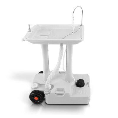 SereneLife Portable Camping Sink W/Towel Holder & Soap Dispenser-30L Water Capacity Hand Wash Basin Stand W/Rolling Wheels-For Outdoor Events