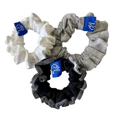 Refried Apparel Detroit Lions Sustainable Upcycled 3-Pack Scrunchie Set