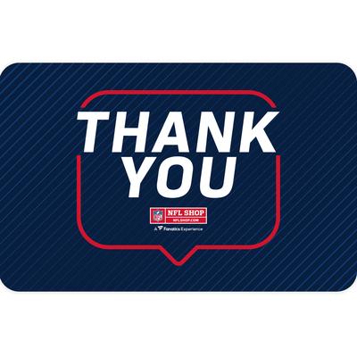NFL Shop Thank You Gift Card ($10 - $500)
