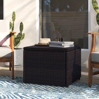 Latitude Run® Alante Wicker/Rattan Coffee Table Wicker/Rattan in Brown | 17.5 H x 23 W x 23 D in | Outdoor Furniture | Wayfair