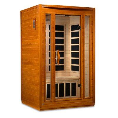 Dynamic Infrared Dynamic 2 - Person Indoor Bluetooth Compatible FAR Infrared Sauna in Hemlock in Brown, Size 75.0 H x 42.0 W x 48.0 D in | Wayfair