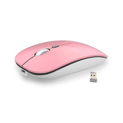 Gonoker Computer Mouse Pink - Pink Two-Device Wireless Rechargeable Mouse