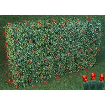 The Holiday Aisle® Commercial Grade Christmas LED Net Light Set, 4' X 6', Yellow, Green Wire, 100 Light in Red | 3.5 H x 4.5 W x 9.5 D in | Wayfair