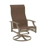Tropitone Marconi Sling High Back Swivel Patio Chair Metal in Brown, Size 43.5 H x 25.5 W x 27.5 D in | Wayfair 452070_MOA_Cherrywood