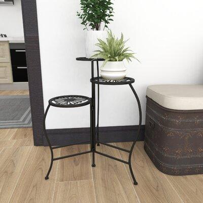 August Grove® Shefford Round Multi-Tiered Plant Stand Metal in Black | 24 H x 21 D in | Wayfair AGTG4127 43154654