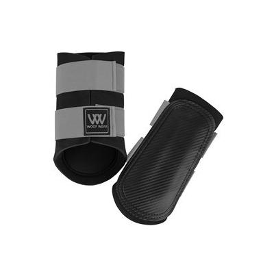 Woof Wear Sport Brushing Boots - M - Black/ Brushed Steel - Smartpak