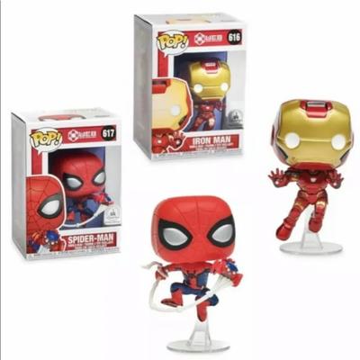 Disney Other | Funko Pop! Iron Man & Spider-Man Figures - W.E.B. | Color: Gold/Red | Size: Os