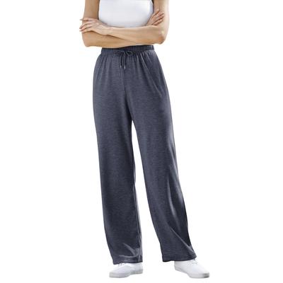 Plus Size Women's Sport Knit Straight Leg Pant by Woman Within in Heather Navy (Size 6X)