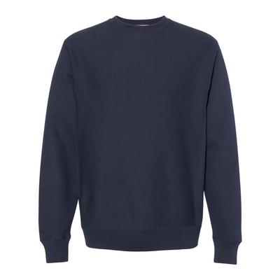 Independent Trading Co. IND5000C Legend - Premium Heavyweight Cross-Grain Crewneck Sweatshirt in Classic Navy Blue size XS | Cotton/Polyester Blend