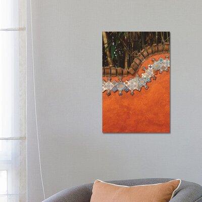 East Urban Home Mexican Tile by Bethany Young - Wrapped Canvas Photograph Print Canvas in Green/Orange/Red | 26 H x 18 W x 1.5 D in | Wayfair