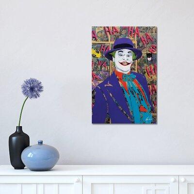 East Urban Home Batman Joker Jack Nicholson by Kyle Willis - Wrapped Canvas Print Canvas in Blue | 18 H x 12 W x 1.5 D in | Wayfair