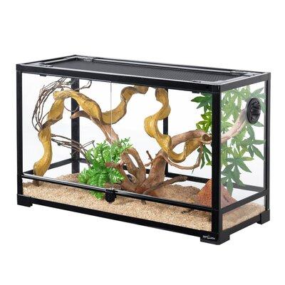REPTIZOO 28 Gallon Lizards, Geckos, Tortoises & Snakes Terrarium Glass/Plastic/Metal, Size 18.0 H x 30.0 W x 12.0 D in | Wayfair RK301218G