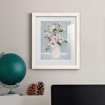 Winston Porter Magnolia Charm - Picture Frame Print on Paper in Gray/Indigo/Pink | 24 H x 18 W x 1.5 D in | Wayfair