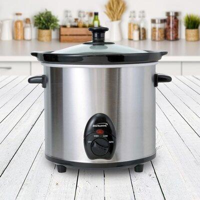 Brentwood 3 Qt Slow Cooker Ceramic/Metal in Black/Gray/White | 12 H x 12 W x 12 D in | Wayfair 95083284M