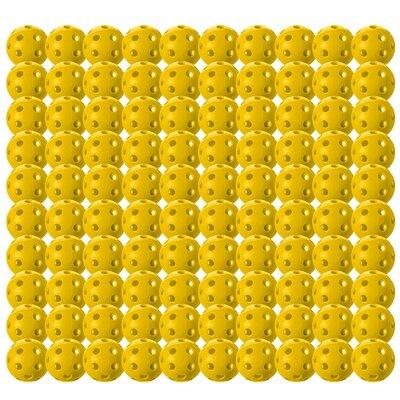 Franklin Sports kids X-26 Pickleballs - Indoor - 100 Pack - USA Pickleball Approved - Plastic in Yellow, Size 15.5 H in | Wayfair 52934X