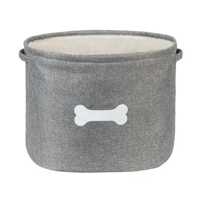Capri Grey Toy Pet Dog Cat Basket by Park Life Designs in Grey