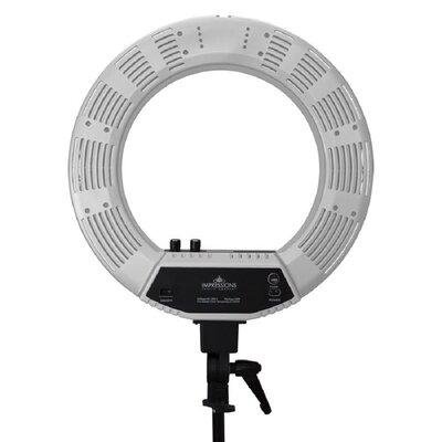 IMPRESSIONS VANITY · COMPANY 18 Inch DuoTone LED Vanity Studio Ring Light w/ Adjustable Studio Stand & Accessories in White | Wayfair