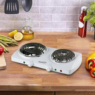 Brentwood Electric Double Burner | 3.8 H x 11.6 W x 19.75 D in | Wayfair 95083281M