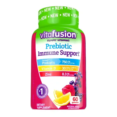 Vitafusion Gummy Vitamin Prebiotic, Multicolor, 60 CT