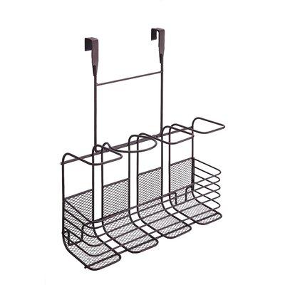 Rebrilliant Beil Metal Wire Over Door Hair Care & Styling Tool Organizer - Bathroom Storage Basket Metal in Brown | 13.38 W x 5.67 D in | Wayfair