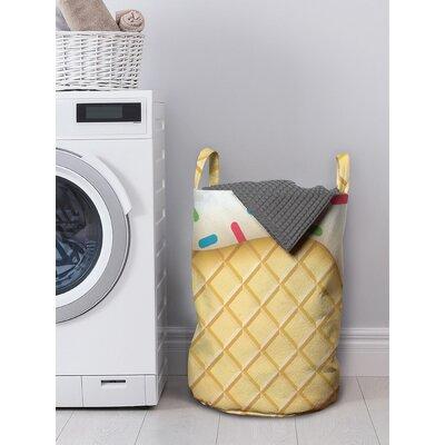 East Urban Home Melting Ice Cream Cones Laundry Bag Fabric in Brown Gray Green | 19 H x 13 W in | Wayfair 7C2678DBAB7E426A961A3F910FCA7227