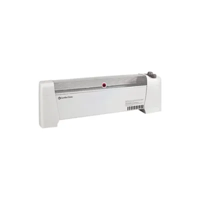 Comfort Zone White Low Profile Baseboard Silent Operation Heater
