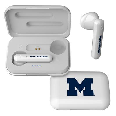 Michigan Wolverines Wireless Insignia Design Earbuds