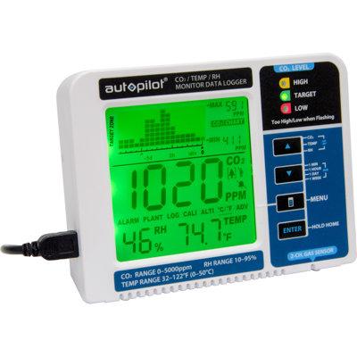 Hydrofarm Autopilot Hydroponic Gardening CO2 RH Temperature Monitor & Data Logger | Wayfair APCEM2