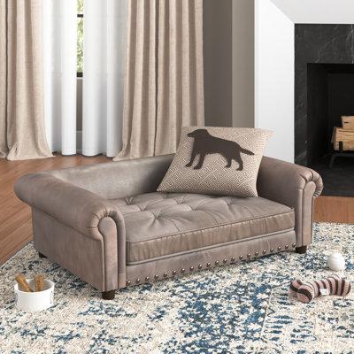 Three Posts™ Laroche Dog Sofa Polyester in Gray, Size 14.0 H x 44.5 W x 27.5 D in | Wayfair 5463782B2CA54B0FB8FFB7A125F5E7C8