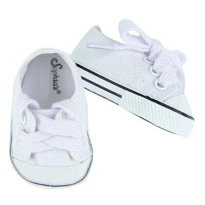 Sophia's Doll Canvas Sneakers Plastic in White, Size 0.6 H x 3.0 W x 4.2 D in | Wayfair S3-WH-UPC