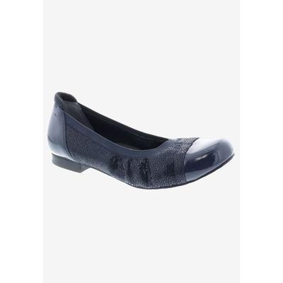 Wide Width Women's Ronnie Flat by Ros Hommerson in Navy (Size 9 W)