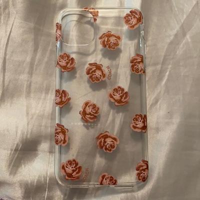 Coach Accessories | Clear Coach Flower Case Glittery Iphone 11 Pro Max | Color: Brown/Tan | Size: Os