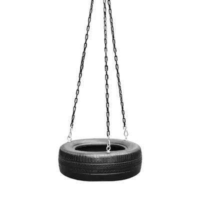 M&M Sales Enterprises Black Treadz Traditional Tire Swing