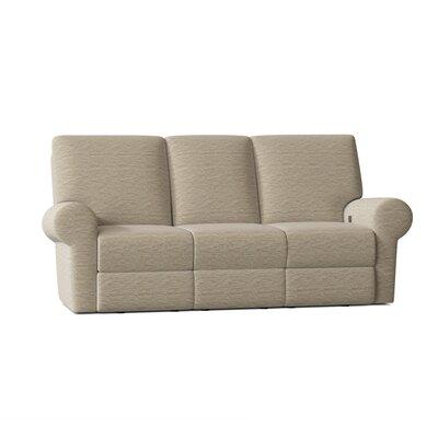 Wayfair Custom Upholstery™ Emily 90" Rolled Arm Reclining Sofa Polyester in White, Size 42.0 H x 90.0 W x 40.0 D in