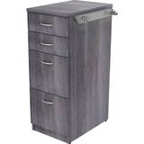 Lorell Relevance Series Charcoal Laminate Office Furniture Storage Cabinet - 4-Drawer - 15.5