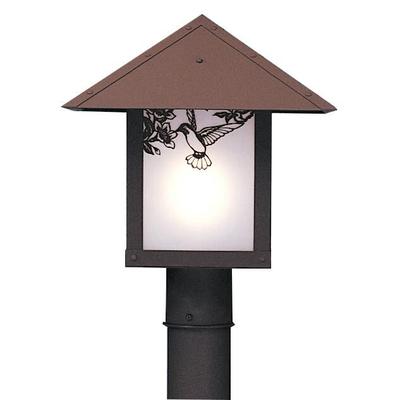 Arroyo Craftsman Evergreen 12 Inch Tall 1 Light Outdoor Post Lamp - EP-12A-F-RB