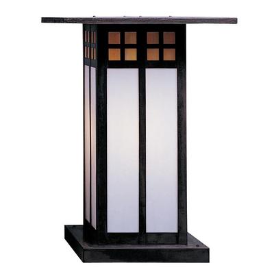 Arroyo Craftsman Glasgow 24 Inch Tall 1 Light Outdoor Pier Lamp - GC-18L-WO-MB