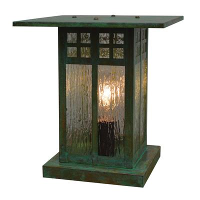 Arroyo Craftsman Glasgow 10 Inch Tall 1 Light Outdoor Pier Lamp - GC-9-OF-MB