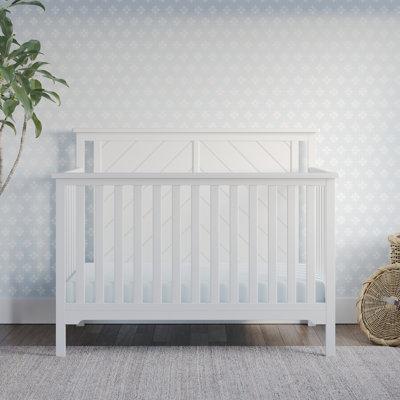 Child Craft Hampton Flat Top 4-in-1 Convertible Crib Wood in White | 44.9 H x 30.75 W in | Wayfair F39011.46
