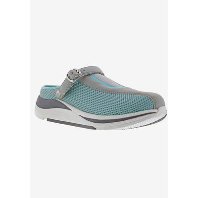 Extra Wide Width Women's Pursuit Convertible Slingback Mule by Drew in Teal Mesh Combo (Size 12 WW)
