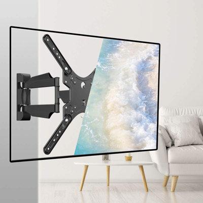 workRe Adjustable TV Wall Mount Swivel & Tilt TV Arm Bracket For Most 32-55 Inch LED, LCD Monitor & Plasma Tvs Up To 70Lbs VESA Up To 400X400mm