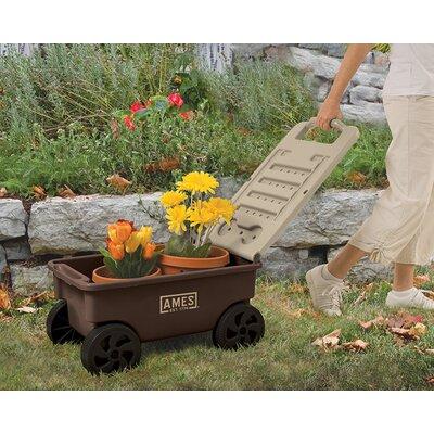 Ames Lawn Buddy Rolling Garden Utility Cart Plastic in Brown | 14 H x 15 W x 26.5 D in | Wayfair 1123047100